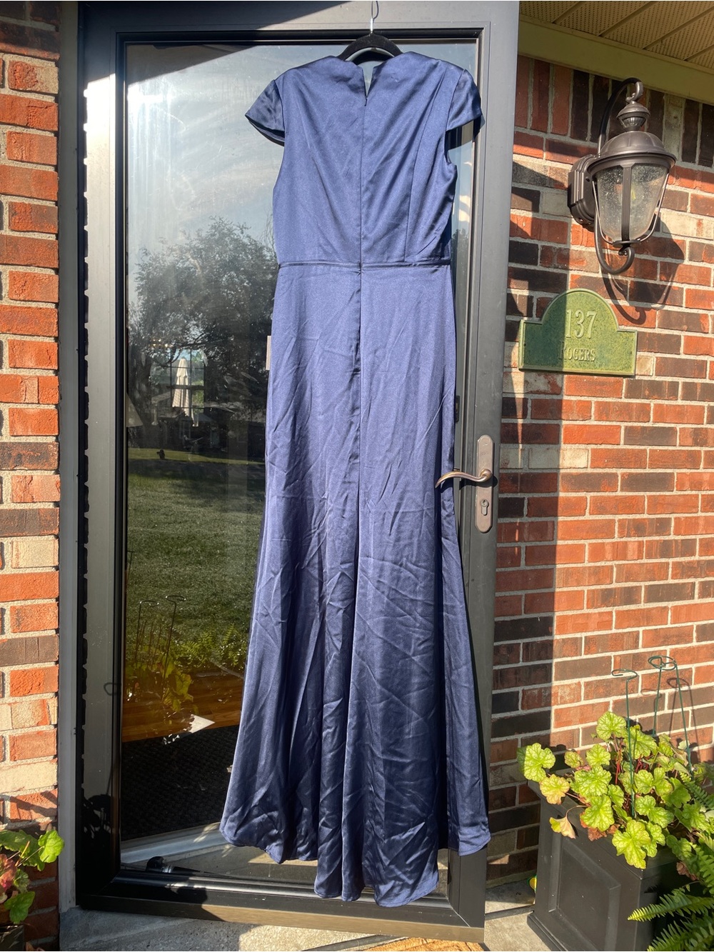 Mac Duggal Navy Blue Wedding Dress - Picture 6 of 7
